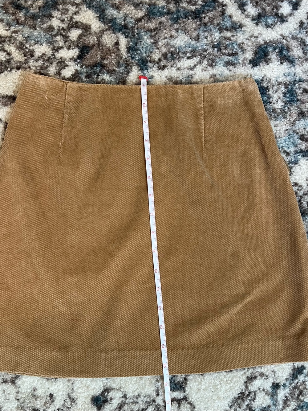 Banana Republic Size 0 Camel Corduroy Mini Skirt 100% Cotton Fall - Picture 8 of 8